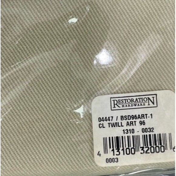 Restoration Hardware Classic Cotton Twill Tab Top Drapery 50” x 96” Set - Picture 4 of 8